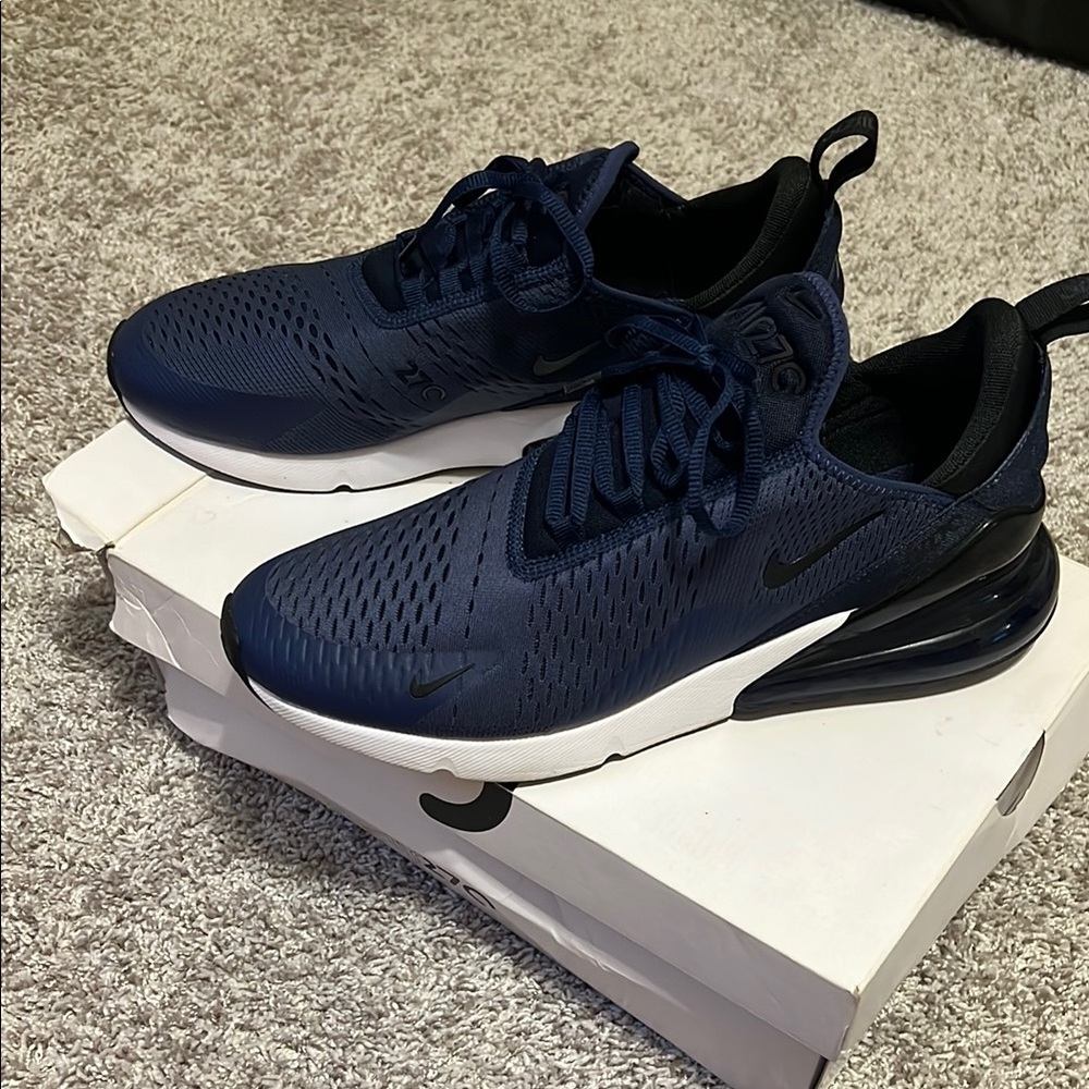 Nike Blue and Black Air Max 270 Sneakers